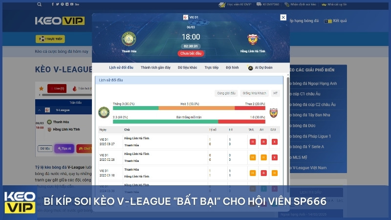 Bí kíp soi kèo V-League "bất bại" cho hội viên Sp666